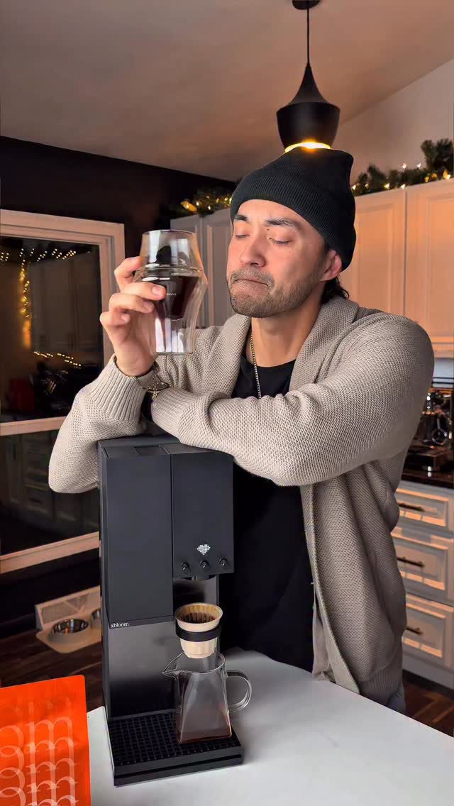 Instagram post by @created2coffee for xBloom. Caption reads: [...] but a machine just out-brewed me. The XBloom....