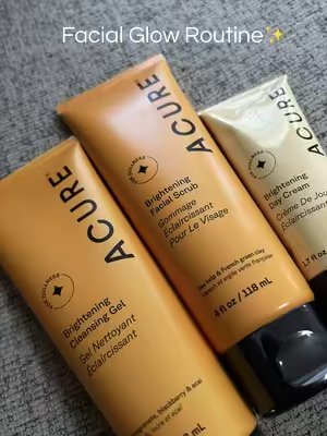 TikTok post by @nikkirivass for Acure. Caption reads: @Acure #acureskincare #3stepskincarebudle [...].