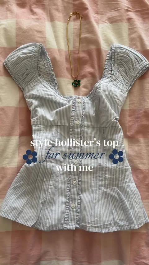 Instagram post by @natalieeseah for hollister. Caption reads: never too early for summer outfit inspo @hollister....
