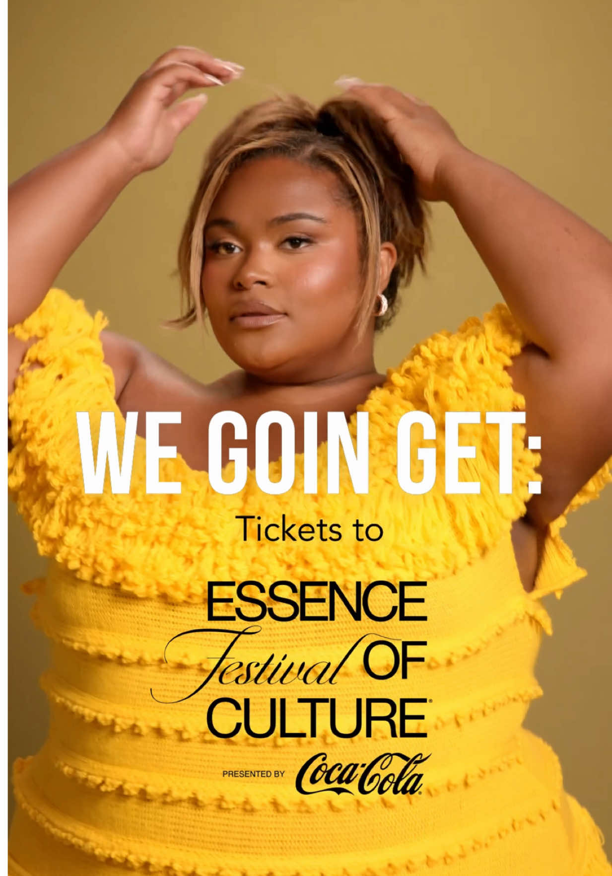 TikTok post by @samyra for ESSENCE. Caption reads: I’ll be home for @ESSENCE Festival of Culture July....
