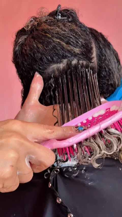 Instagram post by @thesavvytouch for FHI Heat. Caption reads: [...] work. Style. The Barbie™ X UNbrush by....