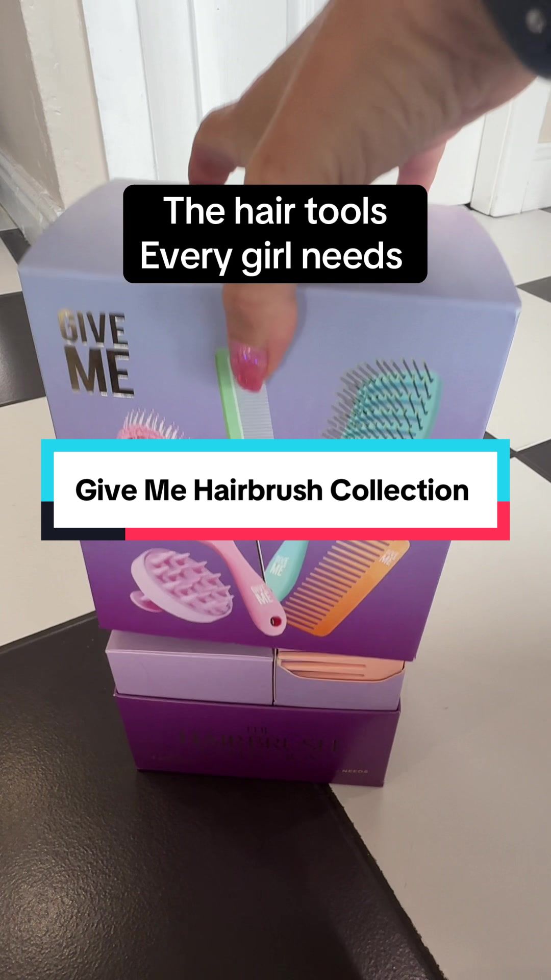 TikTok post by @donna1rhodes for Give Me Cosmetics. Caption reads: This set from @Give Me Cosmetics is gorgeous and....