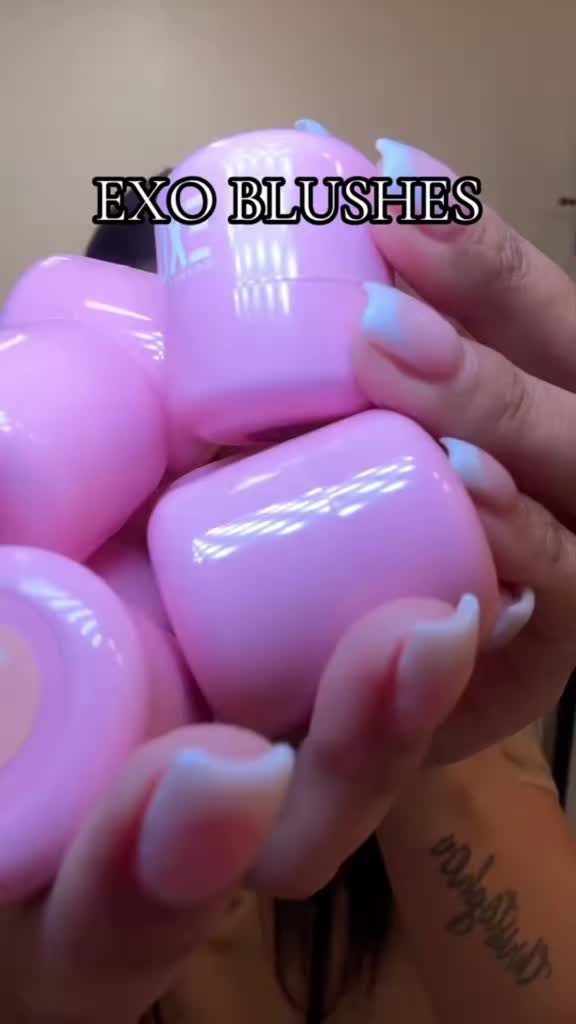TikTok post by @yesiiii0101 for EXO Cosmetics. Caption reads: EXO CREAM BLUSHES😮‍💨 @Evettexo @EXO Cosmetics....