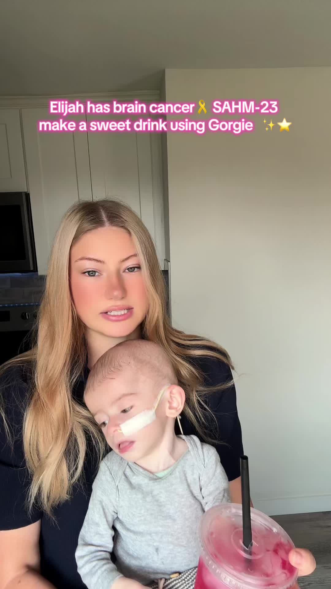 TikTok post by @dinaanp for GORGIE. Caption reads: @GETGORGIE ✨💖#cancer #awareness #GORGIE #fyp....