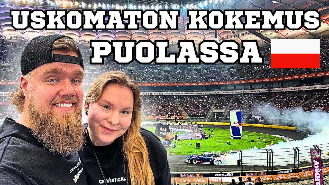 YouTube post by @rebelwerks for carVertical. Caption reads: EKAA KERTAA PUOLASSA JA DRIFT MASTERS – JUNTIT....