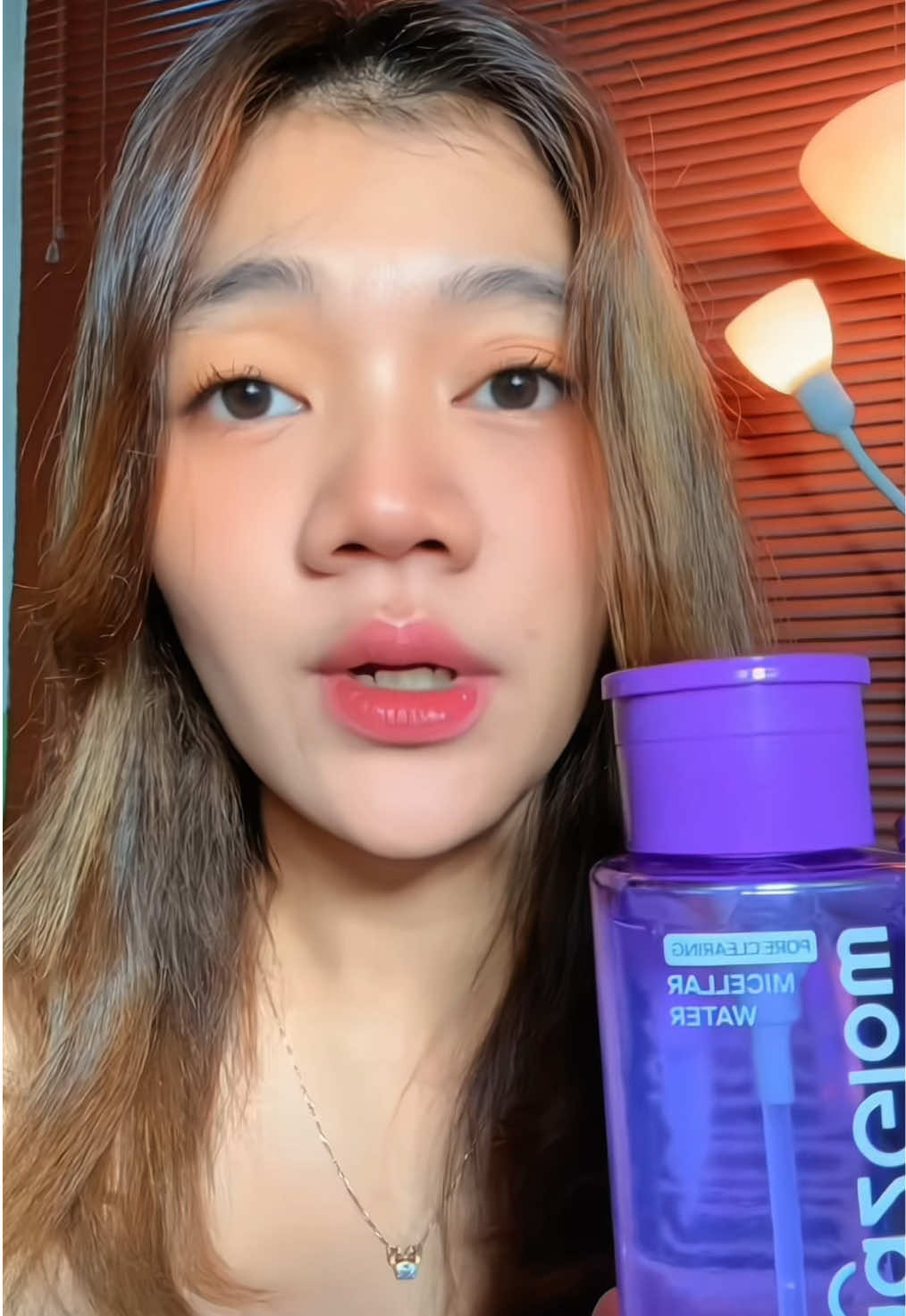 TikTok post by @dellapermanaa for Glad2Glow Indonesia. Caption reads: Kabar buruk yg baru beli micellarwater g2g, kabar....