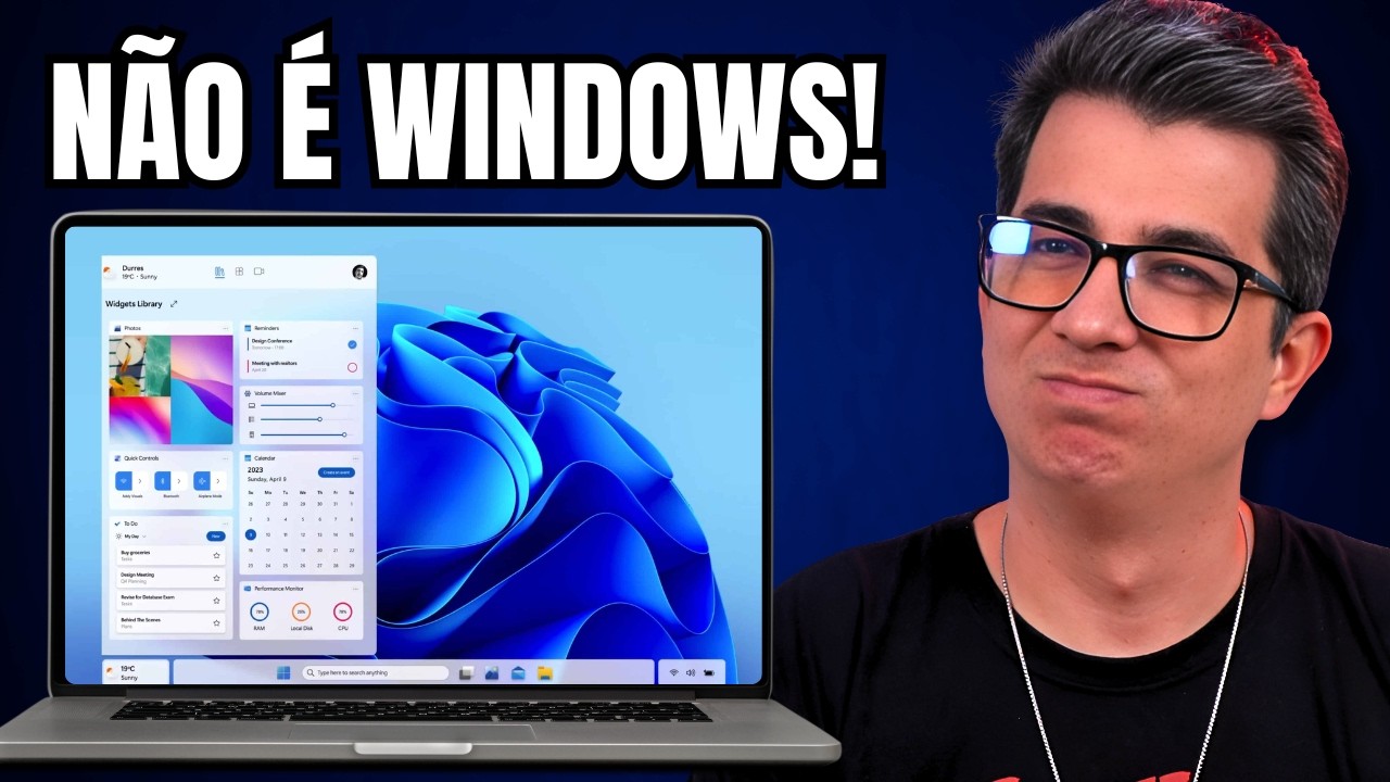 YouTube post by @mestresdainformatica for Gvgmall. Caption reads: Microsoft's New System IS NOT a Real "Windows"!.