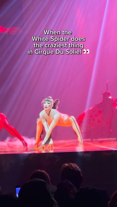 Instagram post by @exploringlondon for Cirque du Soleil. Caption reads: [...] on her mouth like that?! @ovo.cirquedusoleil....