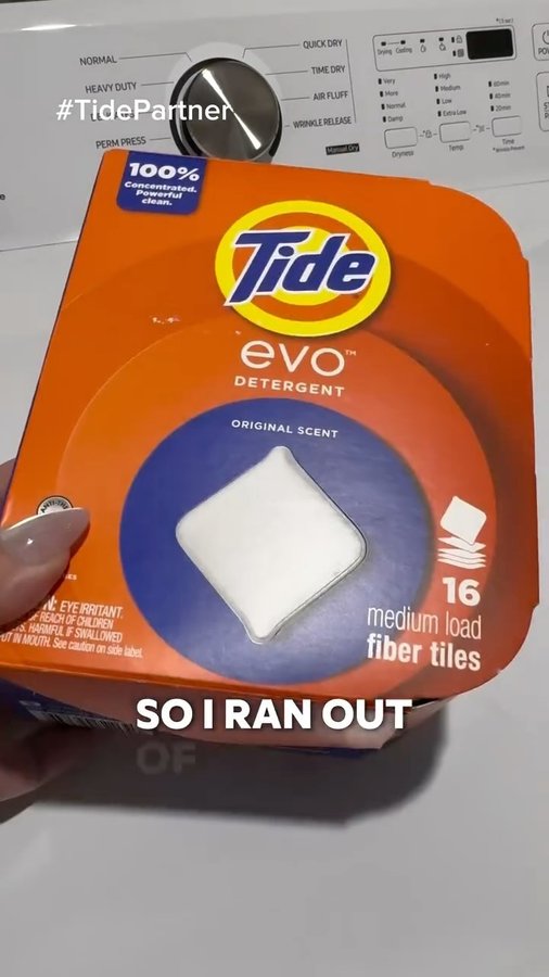 Instagram post by an influencer for Tide. Caption reads: #TidePartner I cannot wait for you [...].