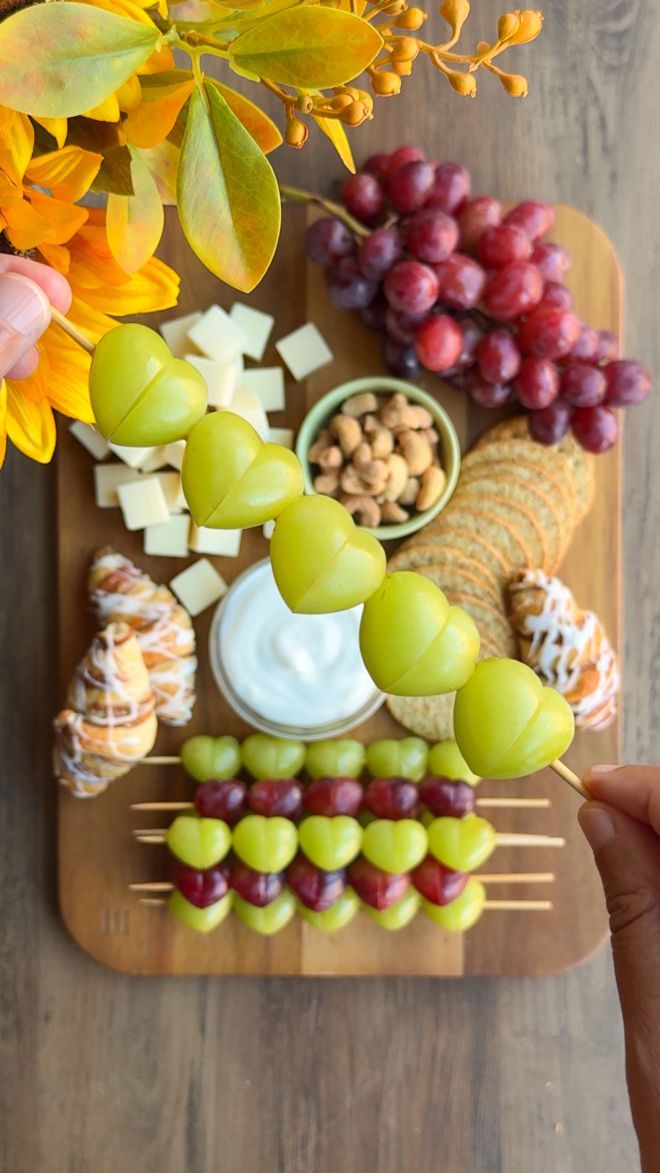 Instagram post by @listen2lena for Grapes from California. Caption reads: Let’s love happy with Grapes from California! 💚🍇....