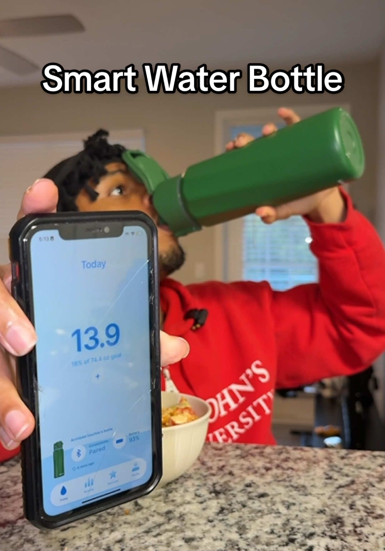 TikTok post by @omidnightshop for Water H Costa Rica. Caption reads: There’s no more excuses for dehydration when this....