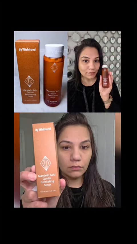 Instagram post by @nimrasal for By Wishtrend. Caption reads: [...] Acid Gentle Exfoliating Toner by By....