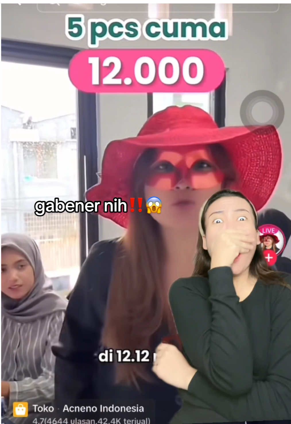 TikTok post by @may.wulandarii for Acneno Indonesia. Caption reads: [...] siiiii😭🫵🏻 cek skrg derrrr!!!! @Acneno....