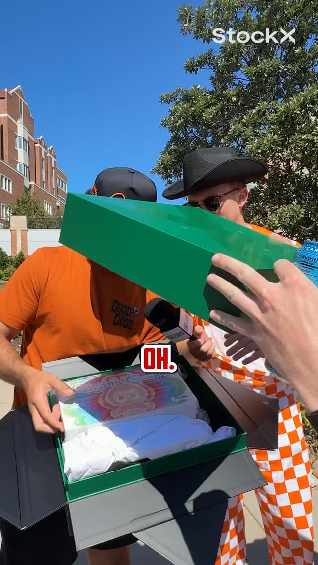 Instagram post by @culturemedia for StockX. Caption reads: GIFTING LABUBUS W/ @STOCKX AT TENNESSEE🟠✅.