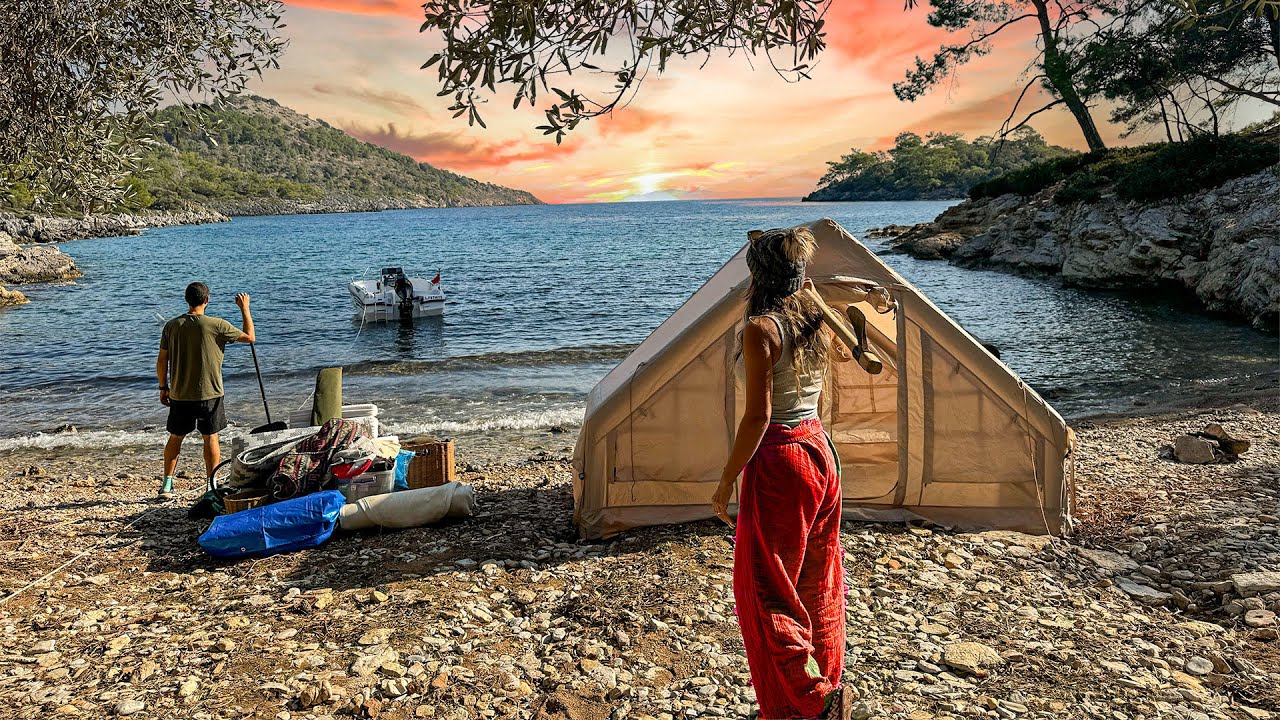 YouTube post by @YolcularınDikkatine for Cambly. Caption reads: LIFE IN UNDISCOVERED REMOTE COVES! We settled here....