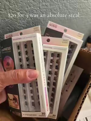 TikTok post by @valeriebelen83 for imPRESS Beauty. Caption reads: And $35 isn't bad either. @Impress Lashes #lashes....