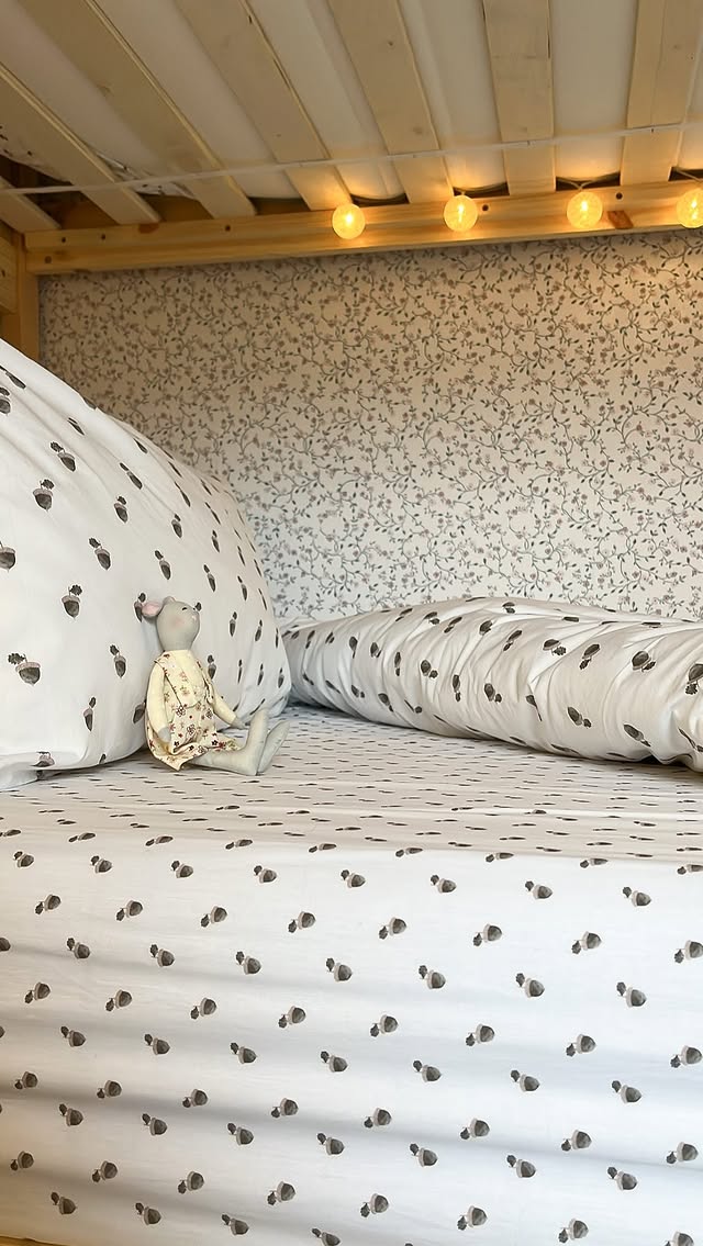 Instagram post by @athomewithmrsmoore for Secret Linen Store. Caption reads: [...] bedding! Ahhh it’s adorable!....