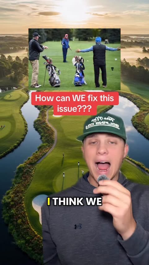 Instagram post by @shaneohgolfs for VICE GOLF. Caption reads: How can WE collectively fix the pace of play....