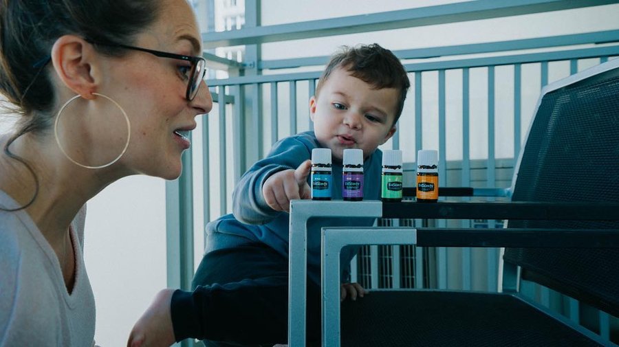 Instagram post by @vegaalexa for Young Living. Caption reads: G I V E A W A Y!!!! I cannot tell you guys how....