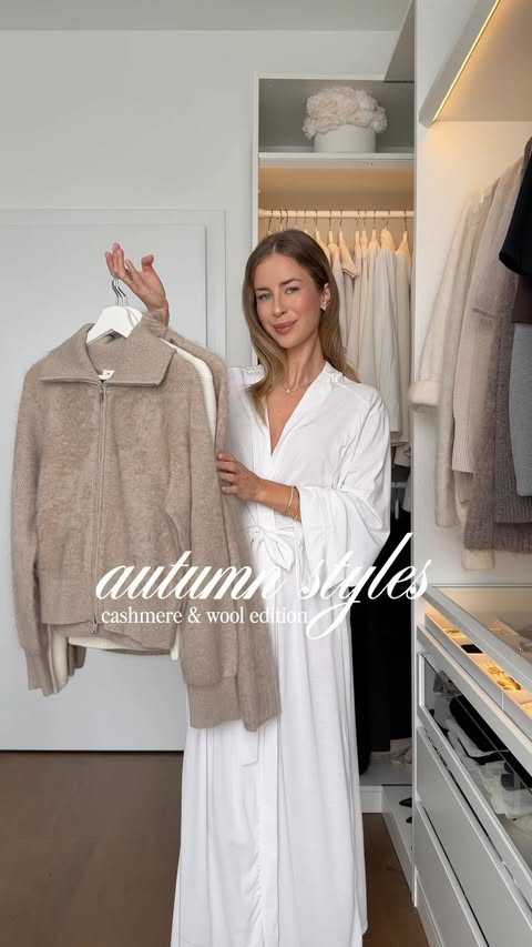 Instagram post by @ladycolour for LILYSILK. Caption reads: Fall outfits with @lilysilk 🤎 Which one is your....