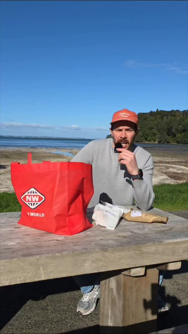 Instagram post by @clintstagramm for New World. Caption reads: Here’s my local @newworldnz knowledge 🥐 #ad.