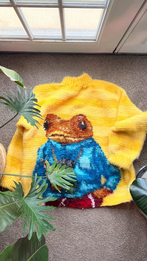 Instagram post by @seyvongenie for We Are Knitters. Caption reads: [...] we are america💛 . thank you @weareknitters....