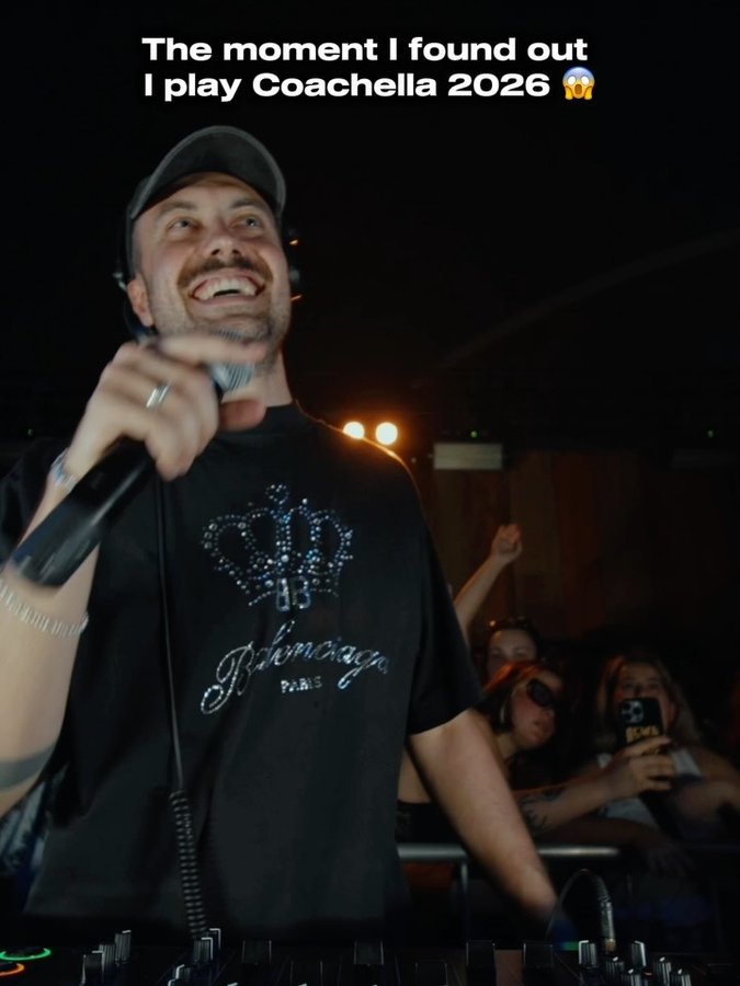 Instagram post by @marlonhoffstadt for Coachella. Caption reads: COACHELLA 2026 😱 The boy from Berlin made it to....