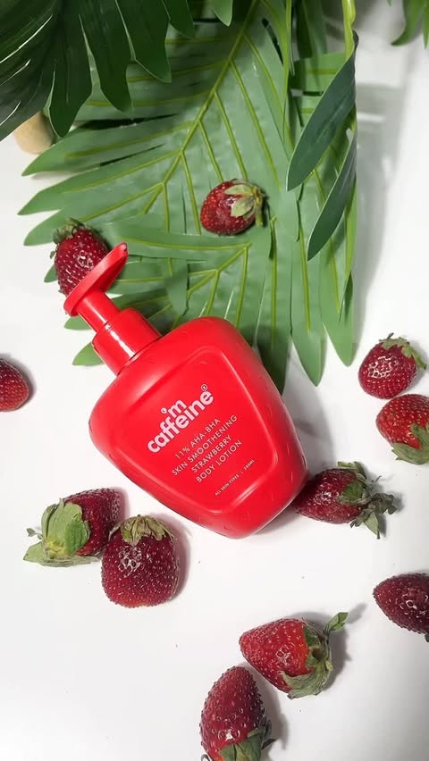 Instagram post by @chicstructures for mCaffeine. Caption reads: YUMMIEST LAUNCH ALERT!🍓🤤

@mcaffeineofficial 's....