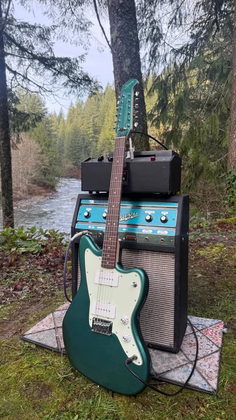 Instagram post by @samplecker for Reverb. Caption reads: @reverb wanted to see what song I would sing by....