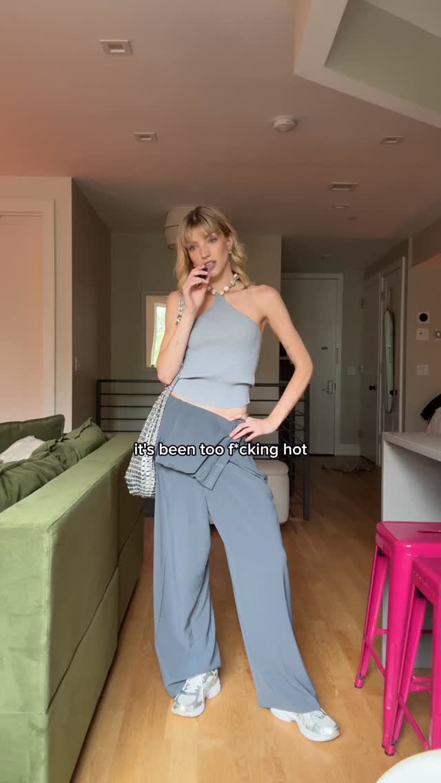 Instagram post by @niamhadkins for Source Unknown. Caption reads: anyway look at my skirt pants (from....