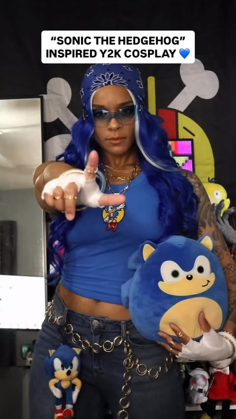 Instagram post by @alicewolves for SEGA. Caption reads: [...] YOU MEAN EVERYTHING TO ME!!! 💙🩵🤍 .....