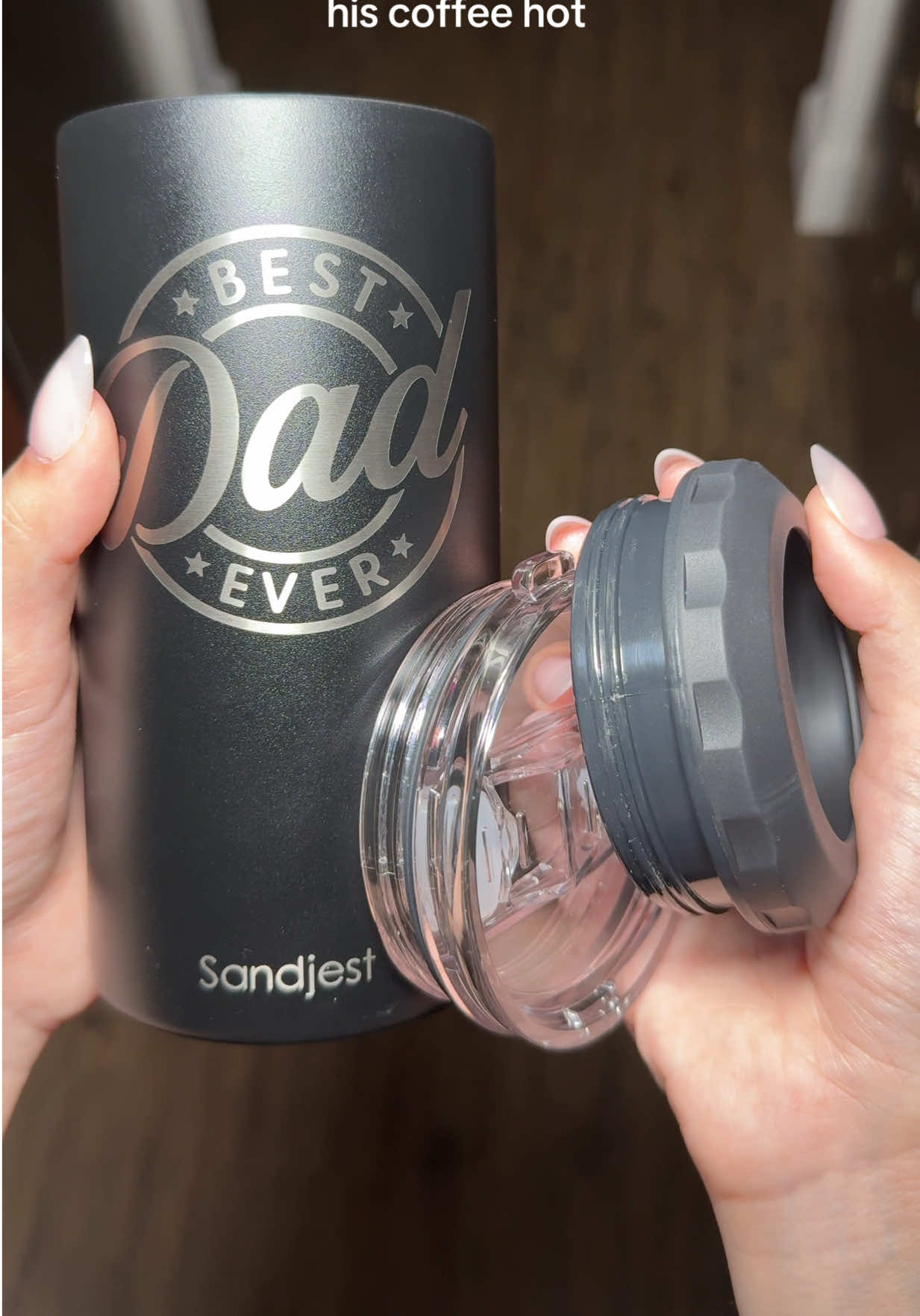 TikTok post by @beautylooksbycassie for Sandjest. Caption reads: @SANDJEST #fathersday #giftfordads [...].