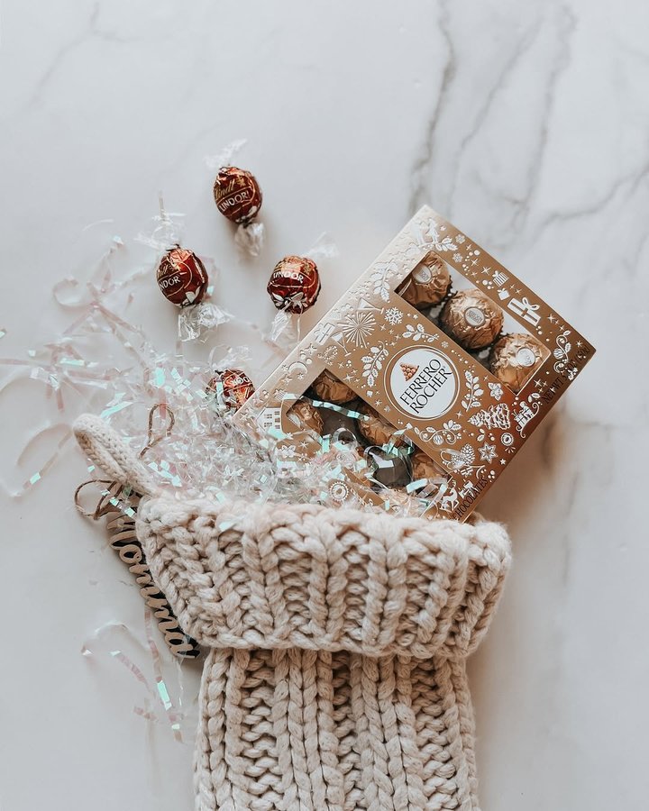 Instagram post by @lifeofetter for Soapbox Influence. Caption reads: chocolate, the most delicious stocking stuffer +....