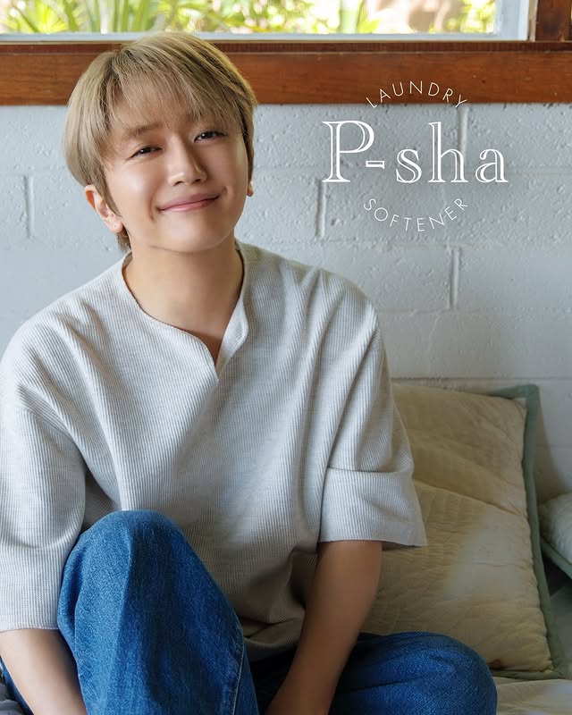 Instagram post by @nissy_nissystaff for P-sha(パーシャ). Caption reads: ＼柔軟剤 #P_sha キャンペーン🫧／....