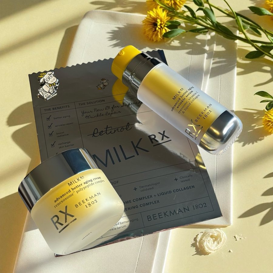 Instagram post by @anne.whitney.1229 for Beekman 1802. Caption reads: @beekman1802 
RX Serum

💛Enjoy 20% off with my....