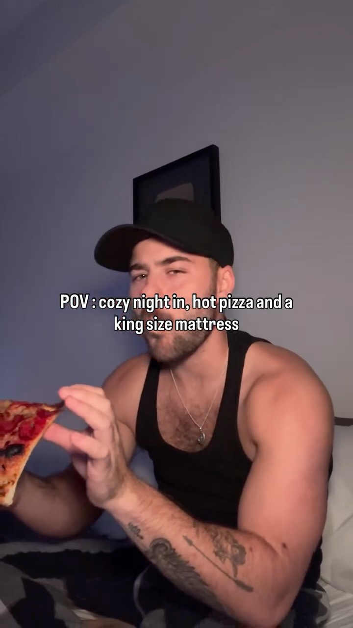 Instagram post by @weeknds for Nectar Sleep. Caption reads: [...] I think I’ll stay in tonight ☁️ 🍕....