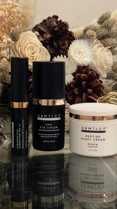 Instagram post by @kate_mcney for DRMTLGY. Caption reads: These four products from @drmtlgy are absolute....