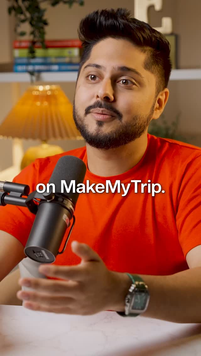 Instagram post by @thatcreditcardguy for Makemytrip. Caption reads: ✈️ Love traveling but hate overspending on flights....