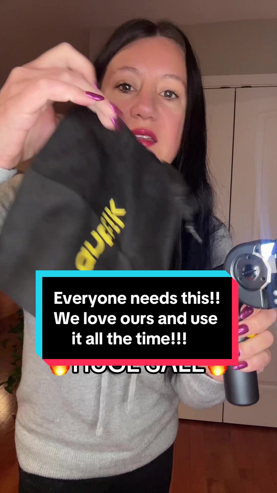 TikTok post by @abbylynn0715 for Fanttik. Caption reads: I loooove these electric scissors!!! They cut....