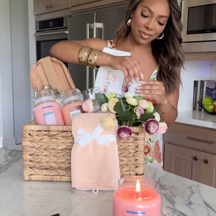 Instagram post by @kyramknox for Yankee Candle. Caption reads: Celebrating my bestie’s big wins🥹👏🏾🏡 >> #ad  A....