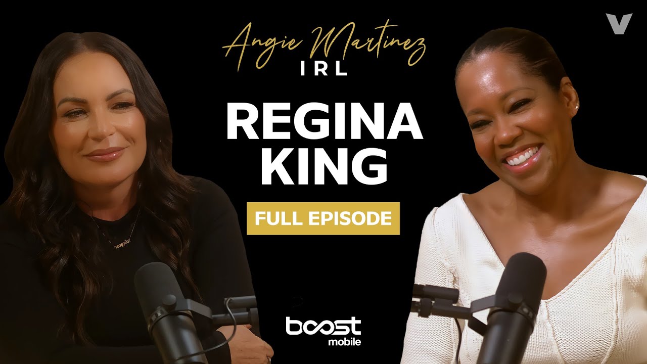 YouTube post by @AngieMartinez for Boost Mobile. Caption reads: Regina King’s Resilience & Strength In This Season....
