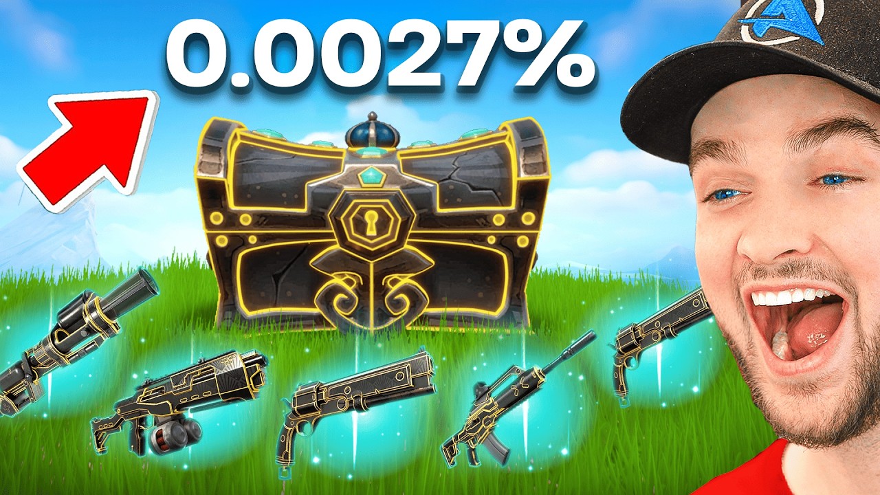 YouTube post by @AliA for KontrolFreek. Caption reads: I Found Fortnite's RAREST Chest on my SECRET 4K....