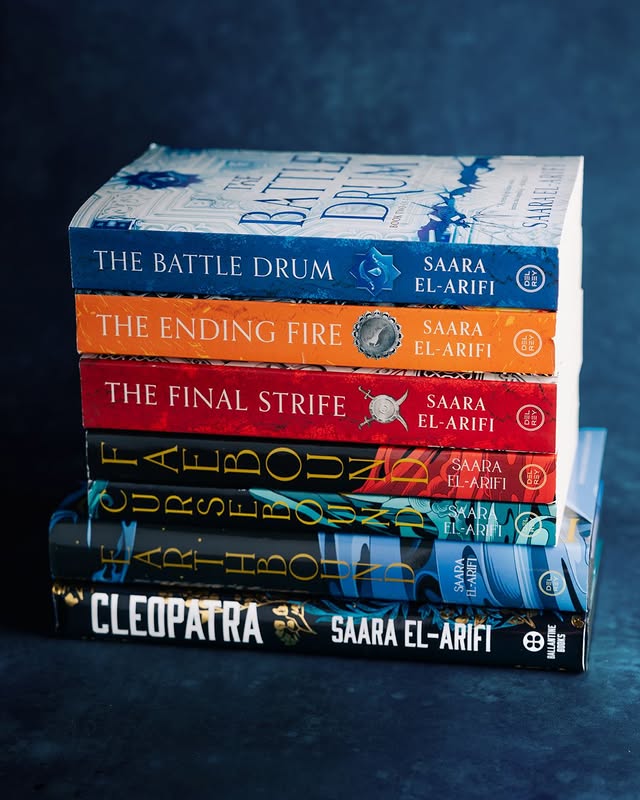 Instagram post by @saaraelarifi for Del Rey Books. Caption reads: [...] Must be following @ballantinebooks,....