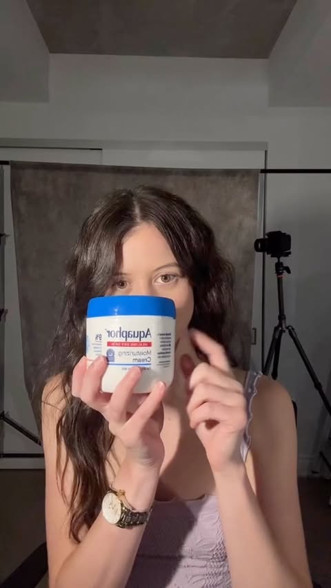 Instagram post by @sarawais for Aquaphor US. Caption reads: #ad @aquaphor just dropped a new duo! Aquaphor....