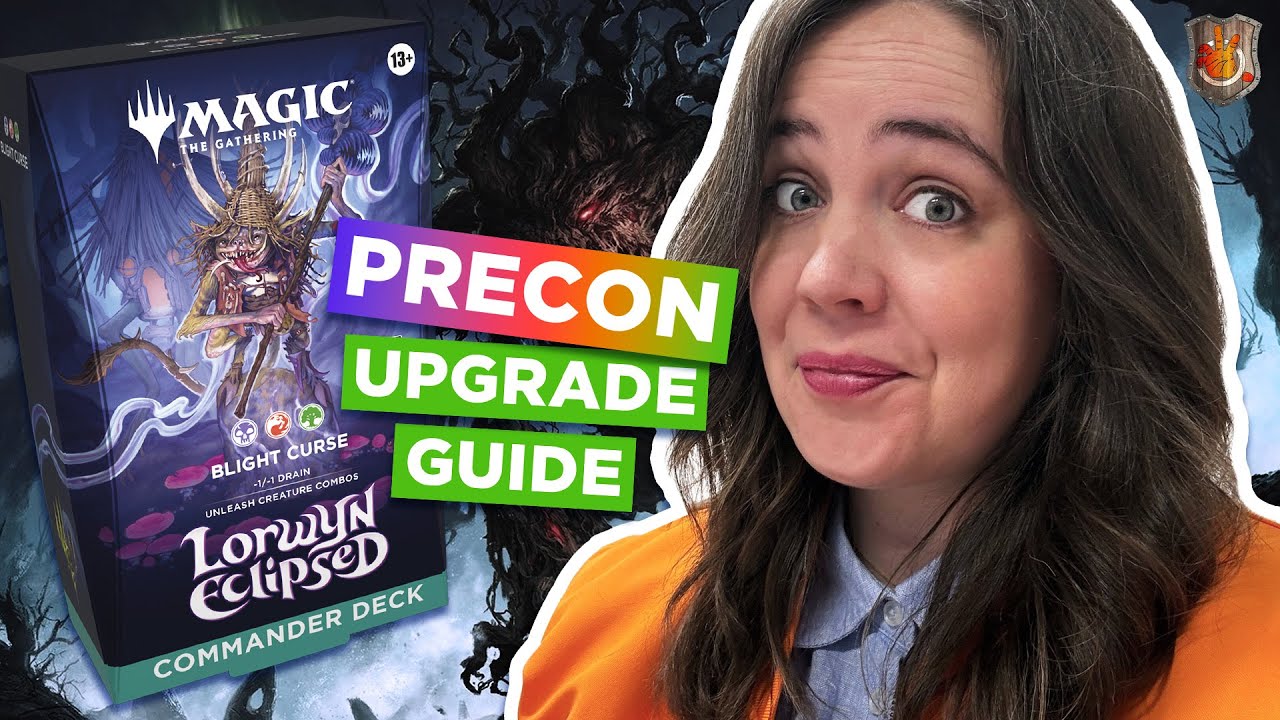 YouTube post by @commandcast for Factor_. Caption reads: “Blight Curse” Precon Upgrade | Lorwyn Eclipsed |....