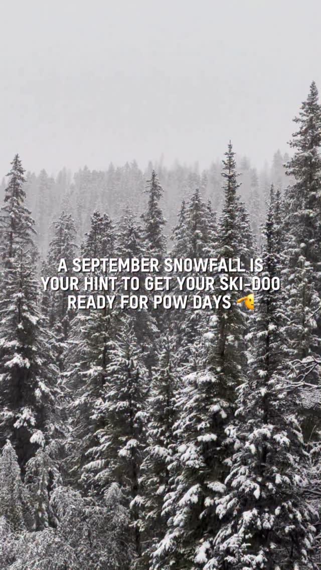 Instagram post by @jeremy_mercier_colorado for Ski-Doo. Caption reads: Colorado said skip fall… it’s sled season already!....