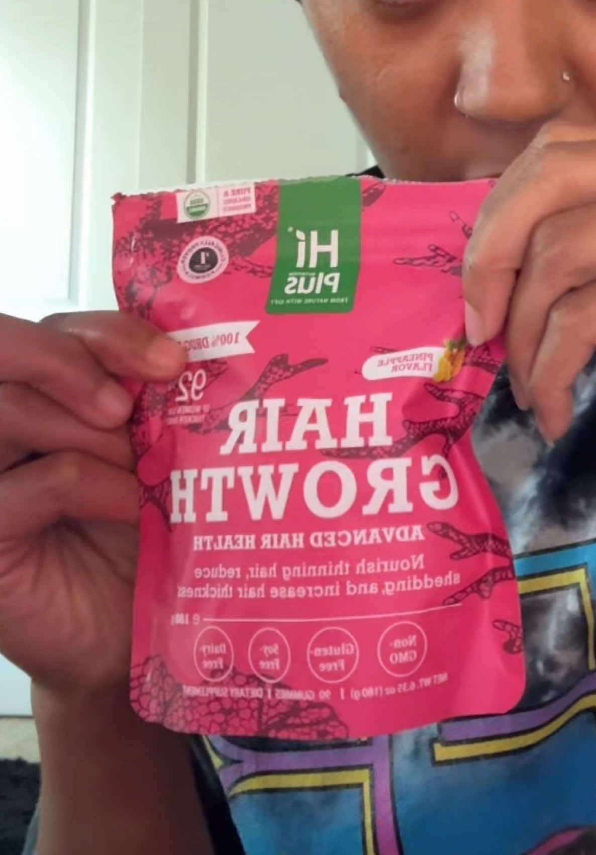 TikTok post by @tekiyagc for HiPlus. Caption reads: A quick hot take on these vitamins from @HiPlus....