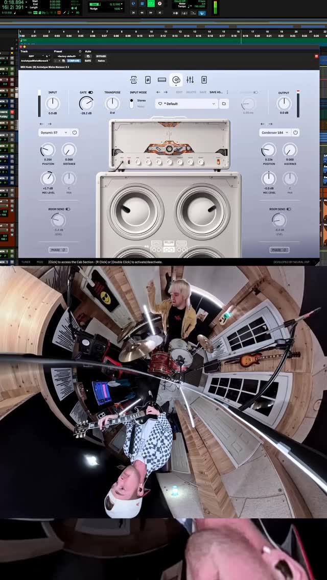 Instagram post by @maxmiller614 for Neural DSP. Caption reads: @mishaperiphery has been real quiet since this....