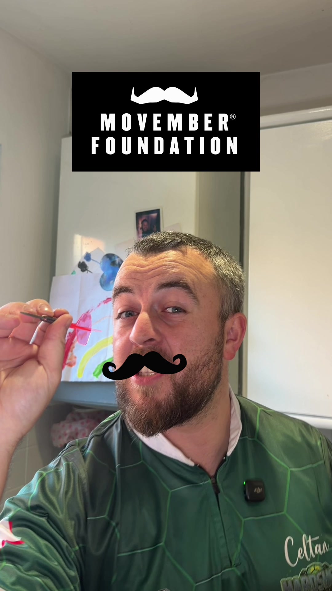 TikTok post by @celtan97 for Movember. Caption reads: Your view can make a real difference in helping to....