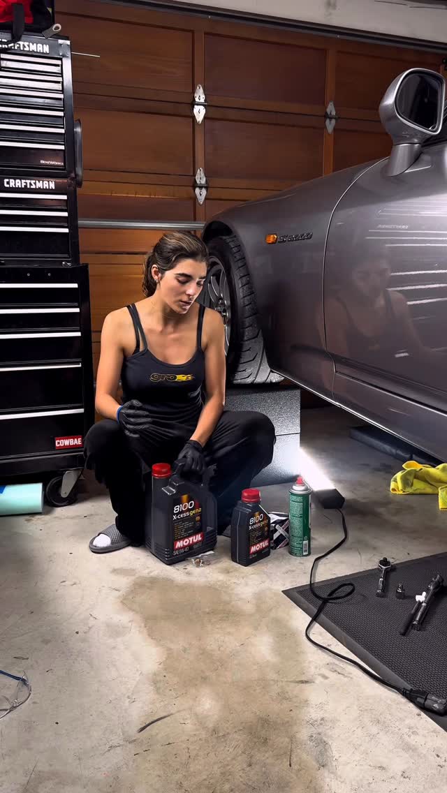 Instagram post by @lo2slow for Honda. Caption reads: First service item on the menu! Let’s drop the oil....